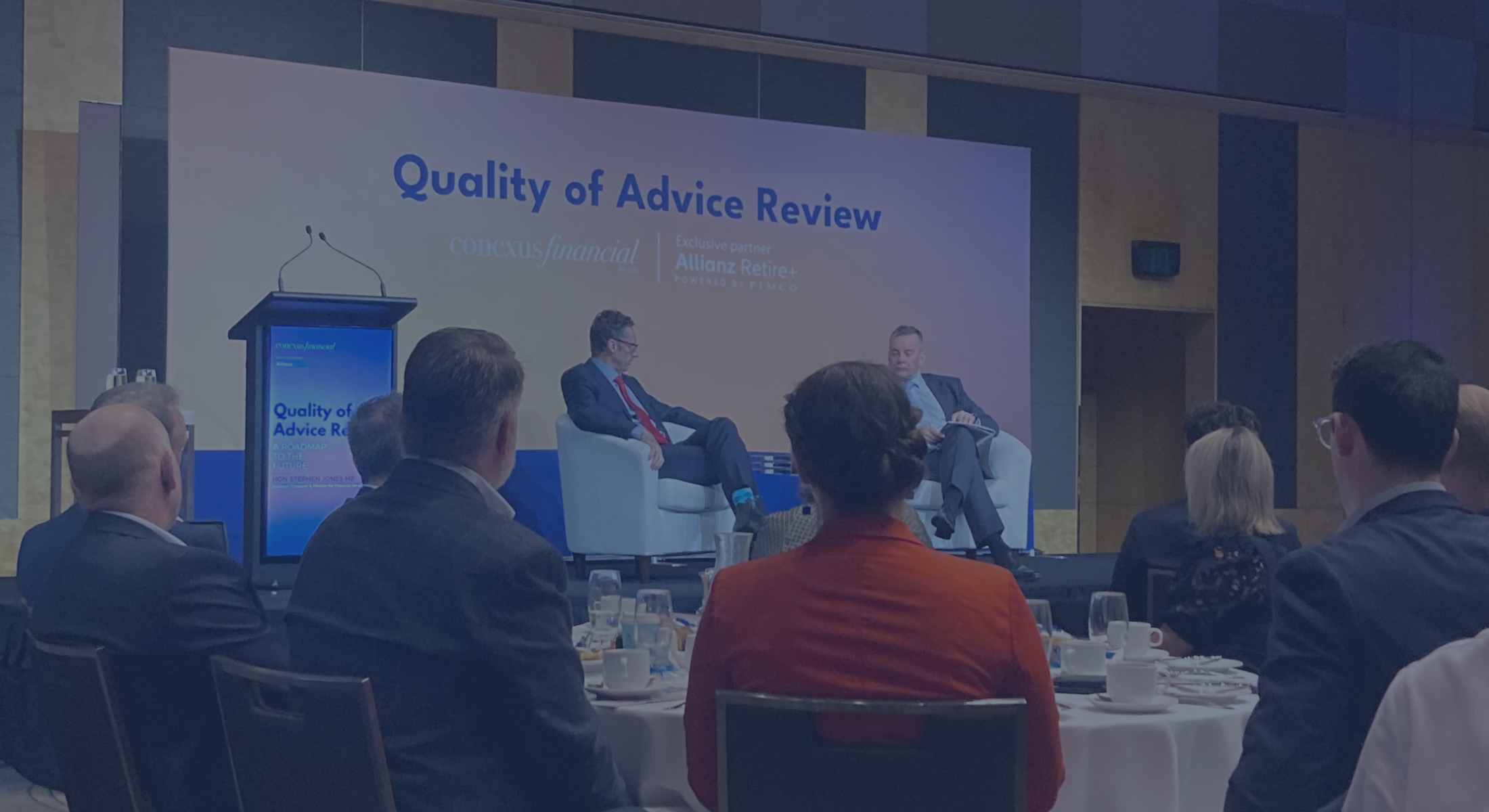 Stephen Jones speaks at the Quality of Advice Review roadshow breakfast