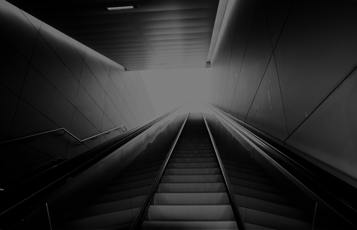 escalators go to a lighted exit to find new solutions