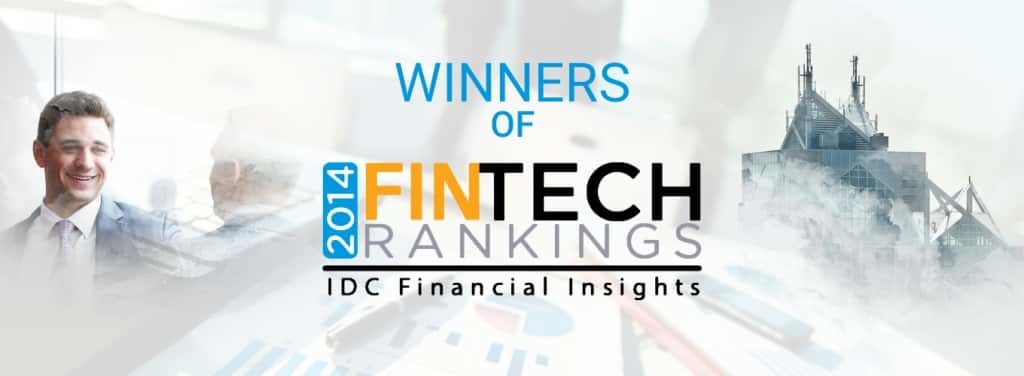 2014 Winner of FinTech 100 - IDC Financial Insights logo